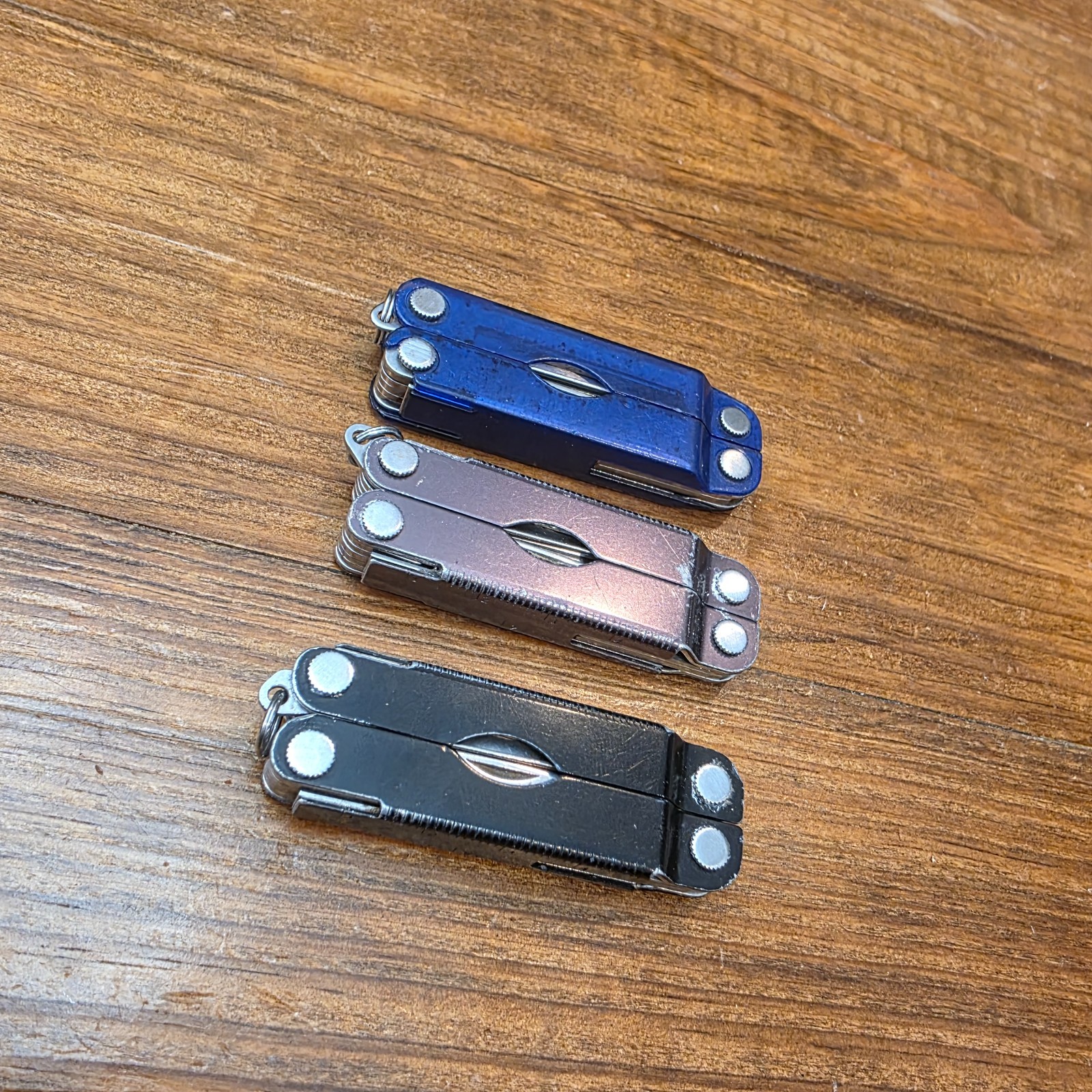 Leatherman MICRA Multi-Tool – Stainless Steel – Lot of 3 – Blue Black Colors