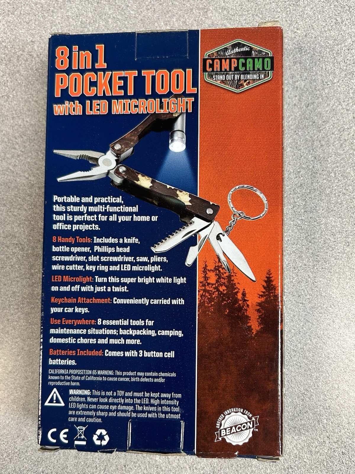 8-in-1 Multi-tool Multi Function Pliers-Folding Pocket Tool With LED light