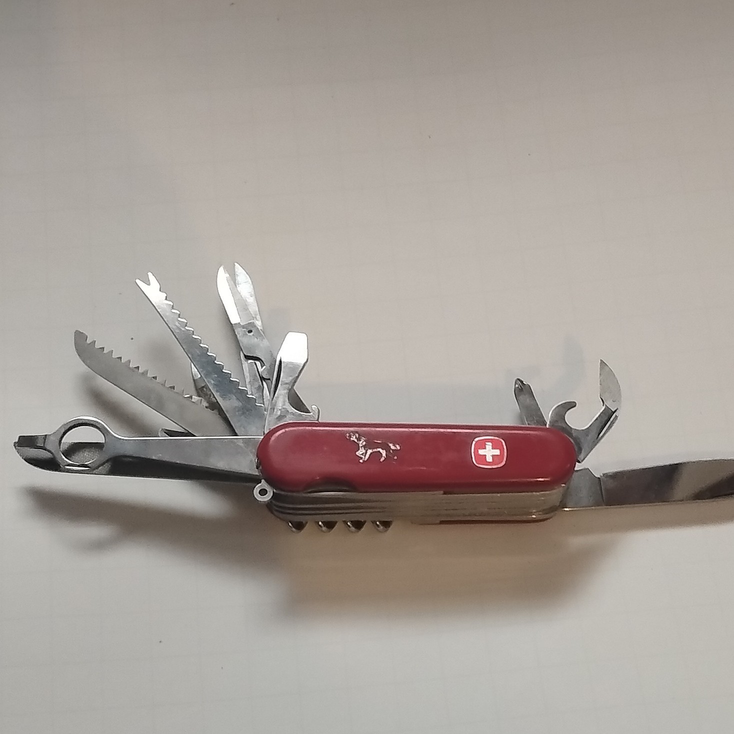 Rare Setter Pointer Wenger Delemont Switzerland Large Swiss Army Knife READ DESC
