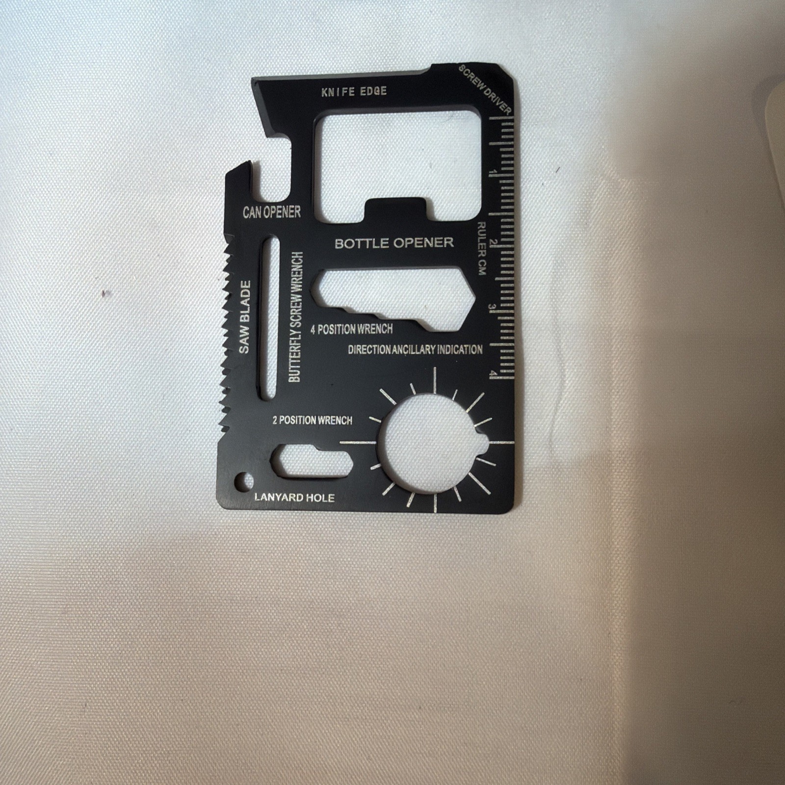 Credit Card Multitool – 11 in 1 Wallet Tool with Can Opener, Knife, Bottle Opene