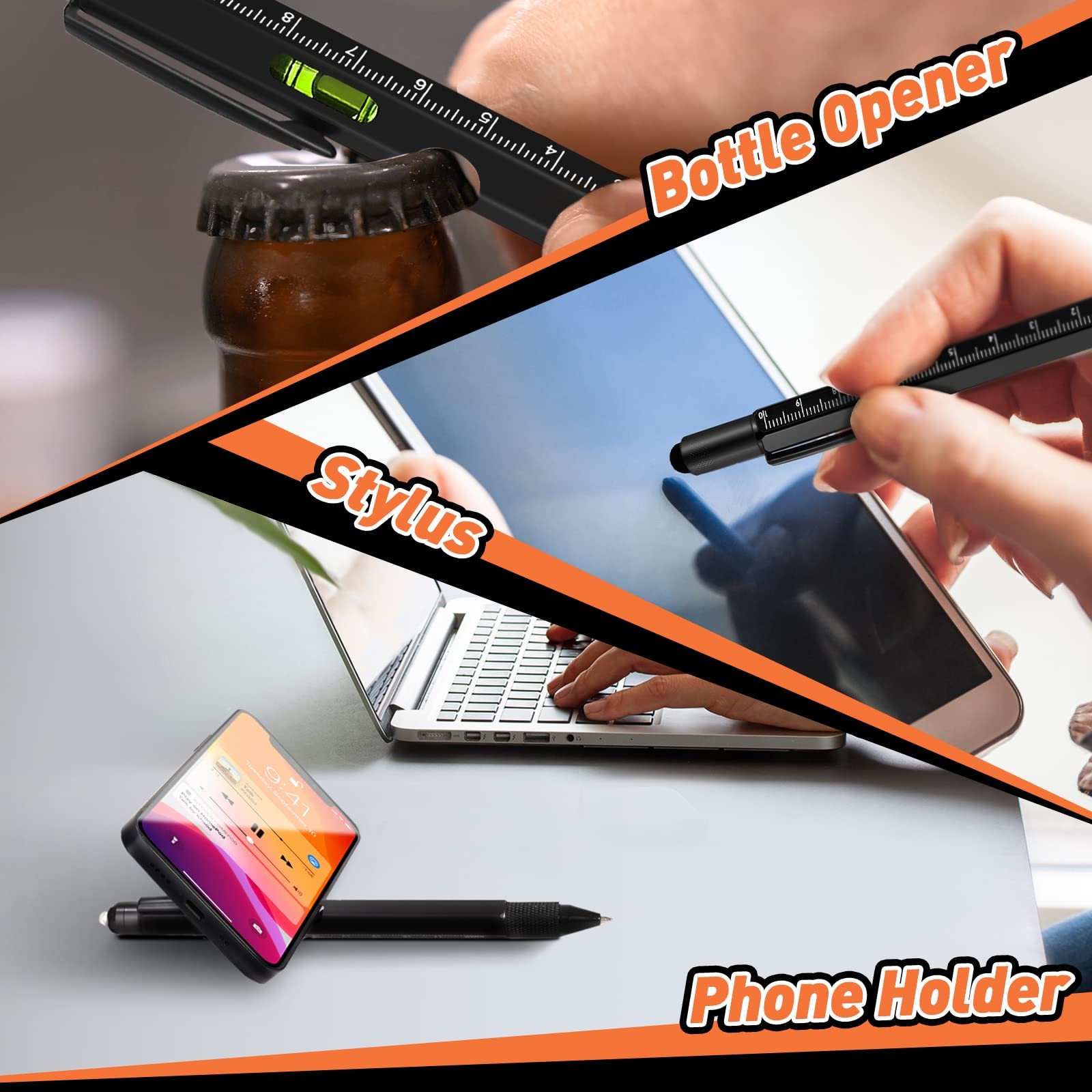 Fathers Day Mens Gifts for Husband Dad, 9 in 1 Multitool Pen Set Gifts for Me…