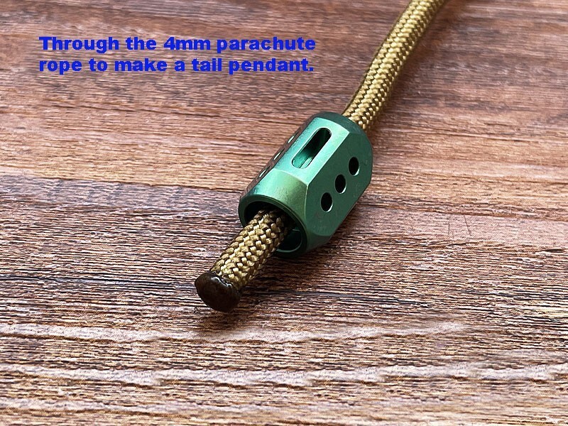 EDC Titanium Alloy Knife Bead DIY Cool Lanyard Bead Umbrella Rope Pendant DIY
