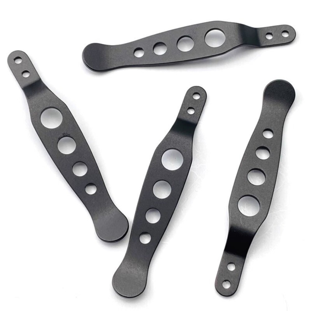 1 PC. Custom Made Black TC4 Pocket Clip for Rick Hinderer XM18 / XM24
