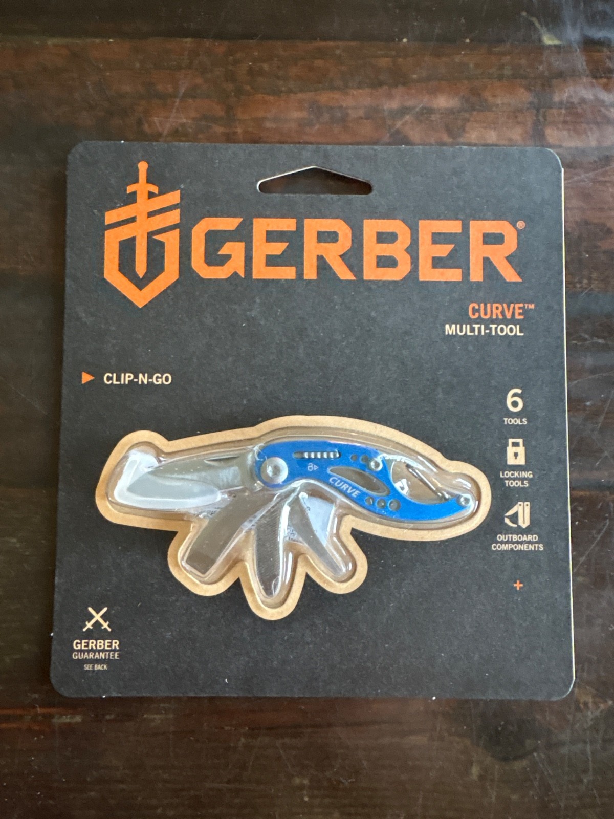 Gerber Curve Multi-Tool New Blue Clip N Go 6 In 1 Tool