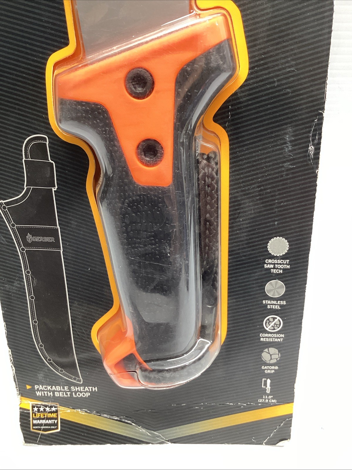 Gerber Compact Clearpath Machete w/Sheath 11″ Stainless Steel, Gator Grip 17”
