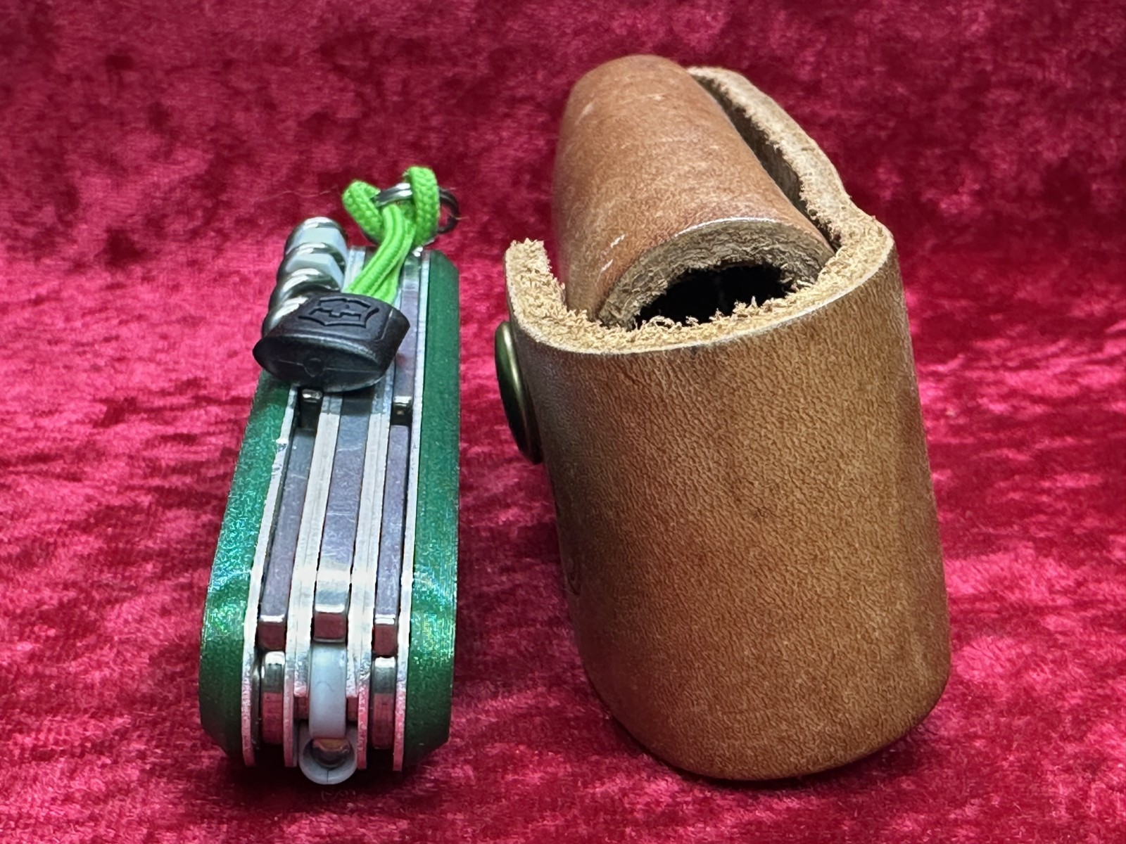 Victorinox Spartan Lite Green 3D Printed Scales Swiss Army Knife w/Sheath (664)
