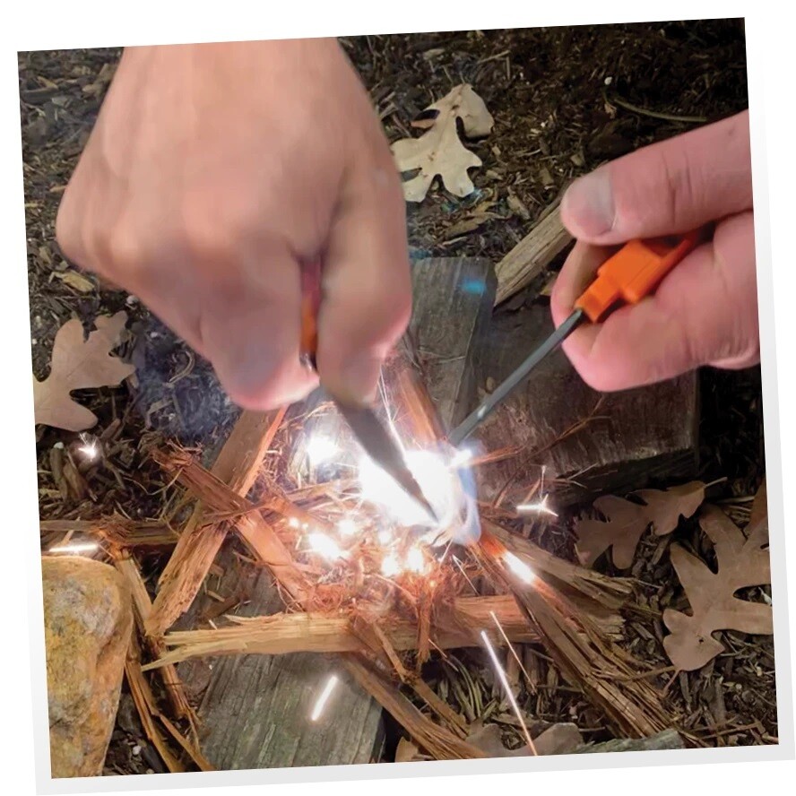 Outdoor Edge IGNITRO Folding Knife Multi Tools With Whistle Fire Starting