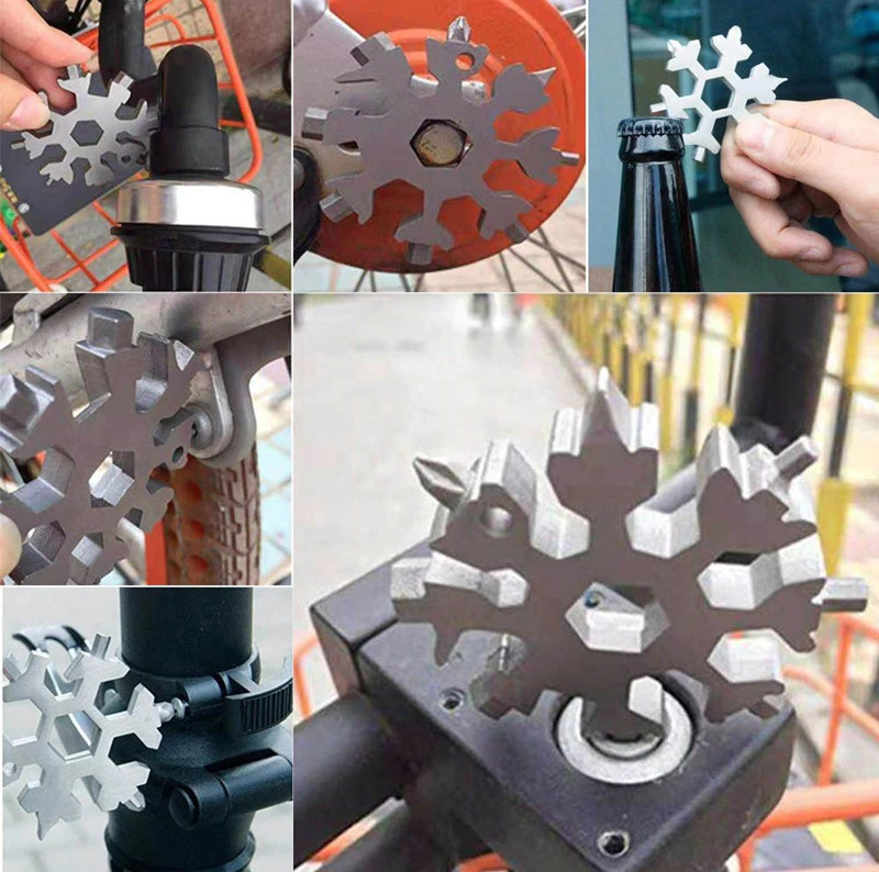 18 in1 Multi tool Pocket Bicycle Screwdriver Survival Camp opener screw bolt key