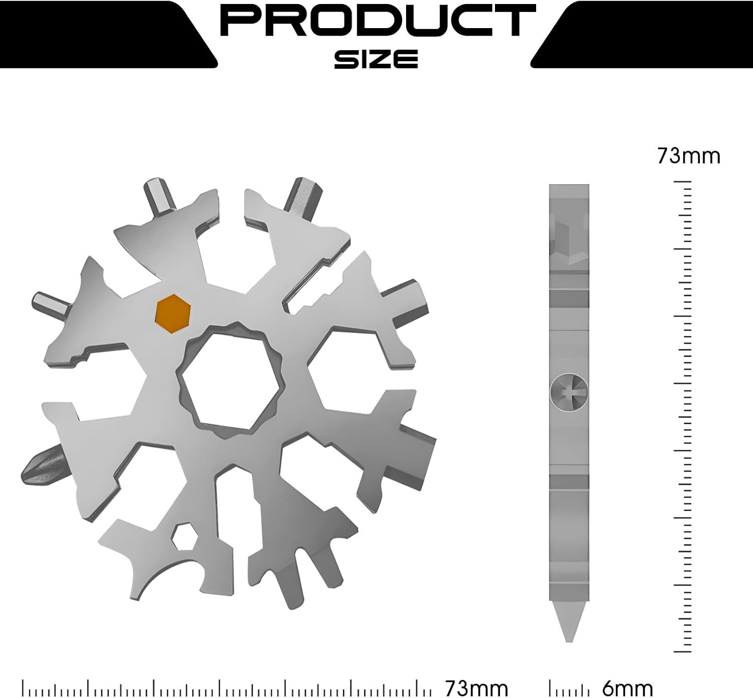 Gifts for Christmas Stocking Stuffers for Men,35 in 1 Snowflake Multi Tools Gift
