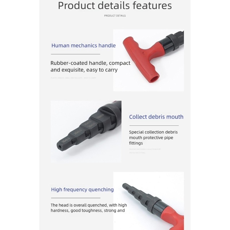 Multiple Function Chamfering Tool Quadruple Plan Mixture Steel Ergonomic Handle