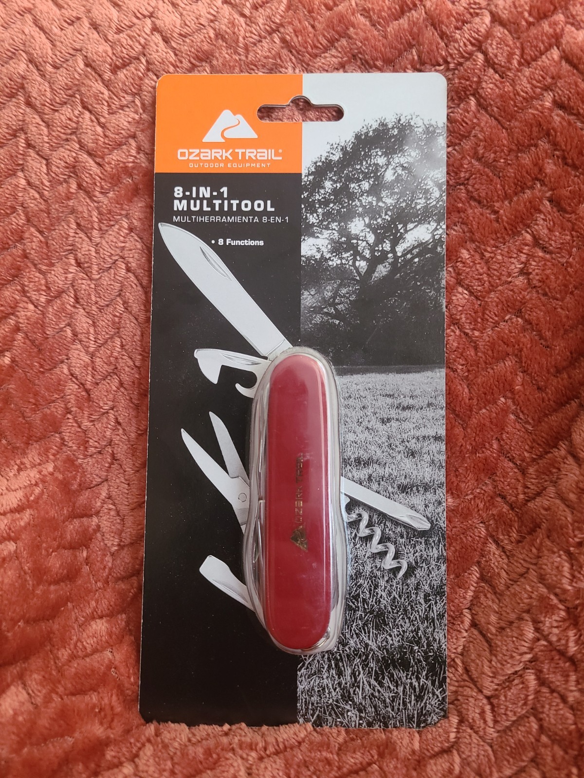 Ozark Trail Multi Tool 8-in-1 Knife Scissors Corkscrew Screwdriver Bottle Opener