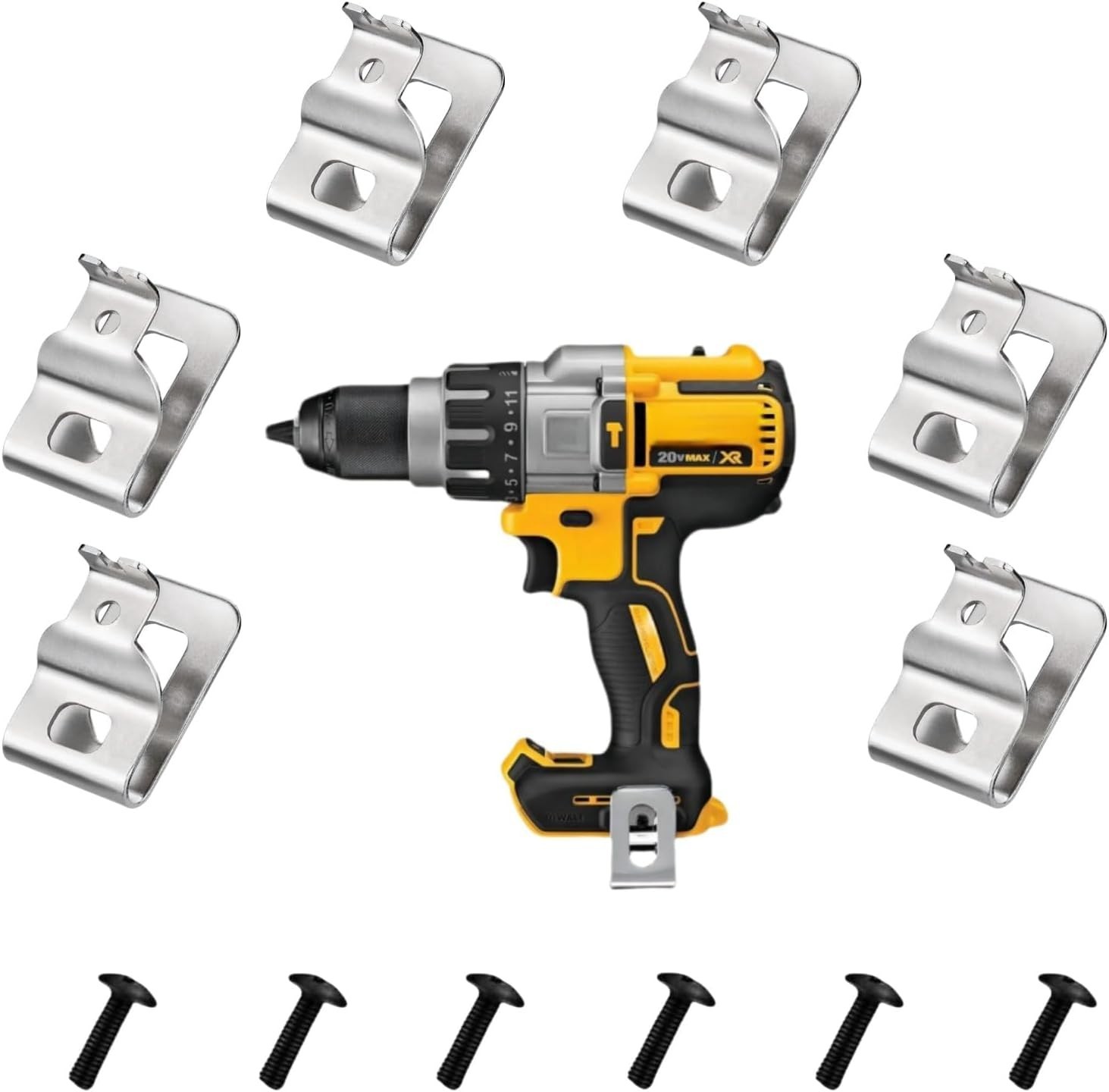 Easy Install Stainless Steel Drill Tool Clip Set – Fits Dewalt 20V MAX Tools