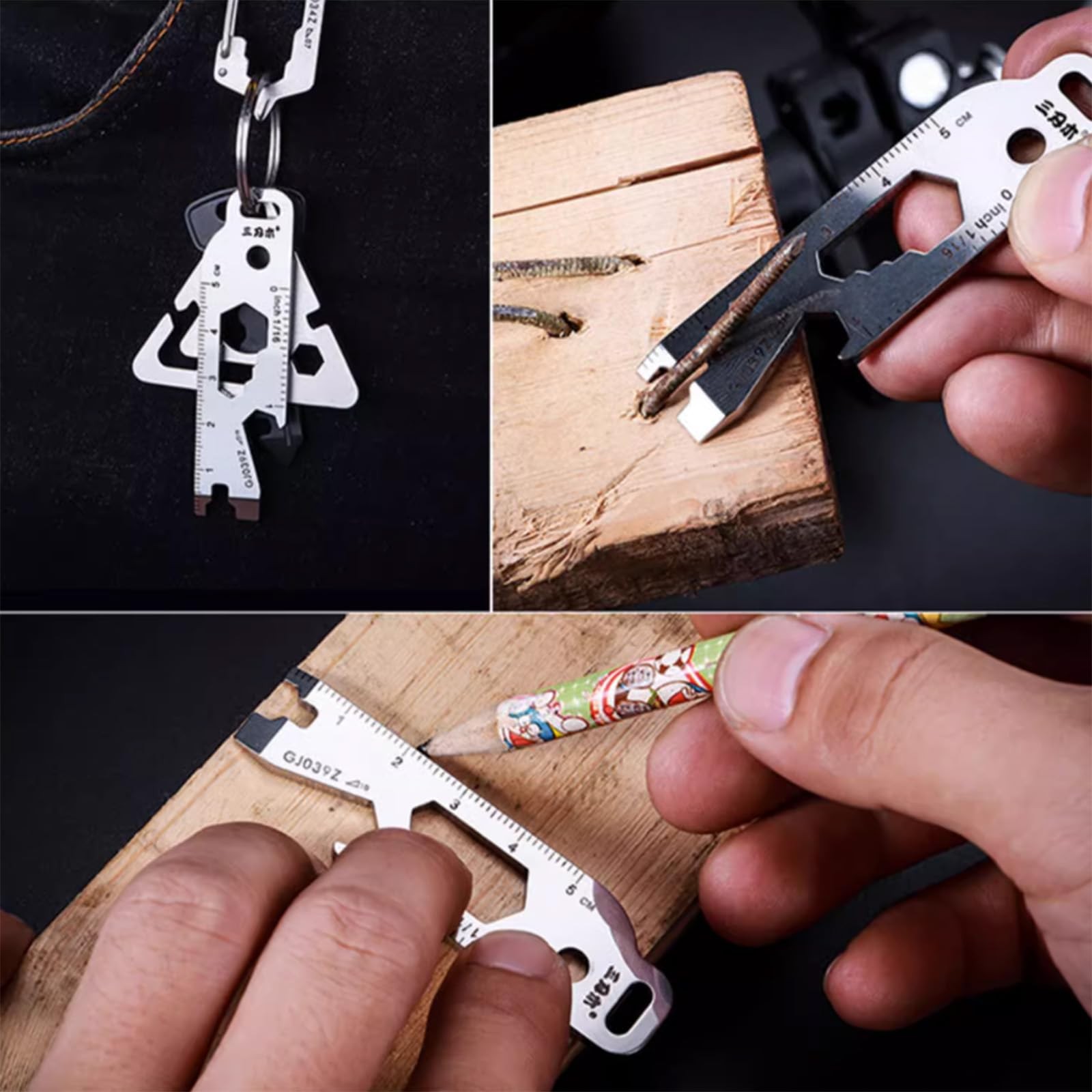 Pry Bar Mini Multi Tool Bottle Opener with Wrench Function Stainless…