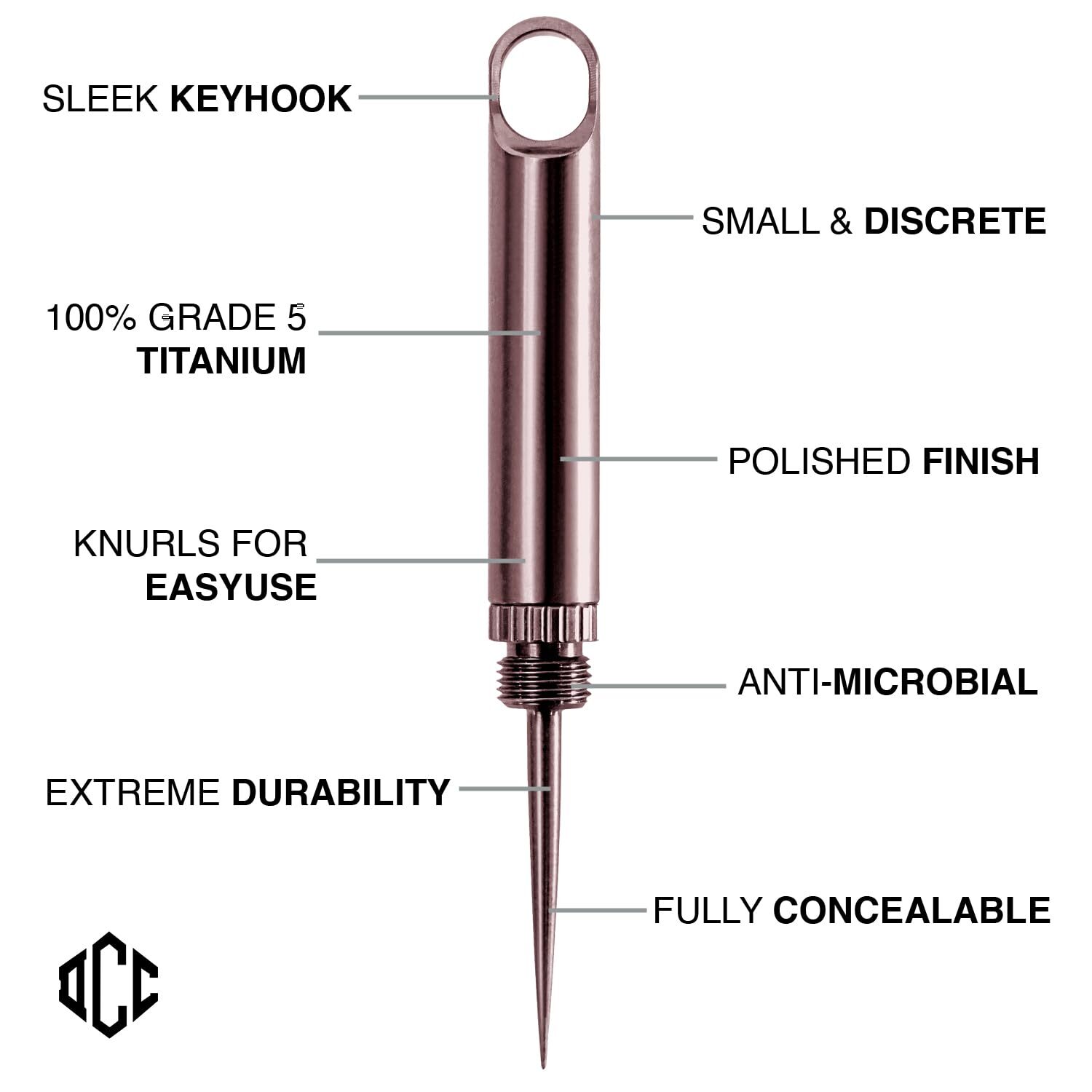 DAILYCARRYCO. TiPick Titanium Toothpick Keychain Holder – Portable Metal Trav…