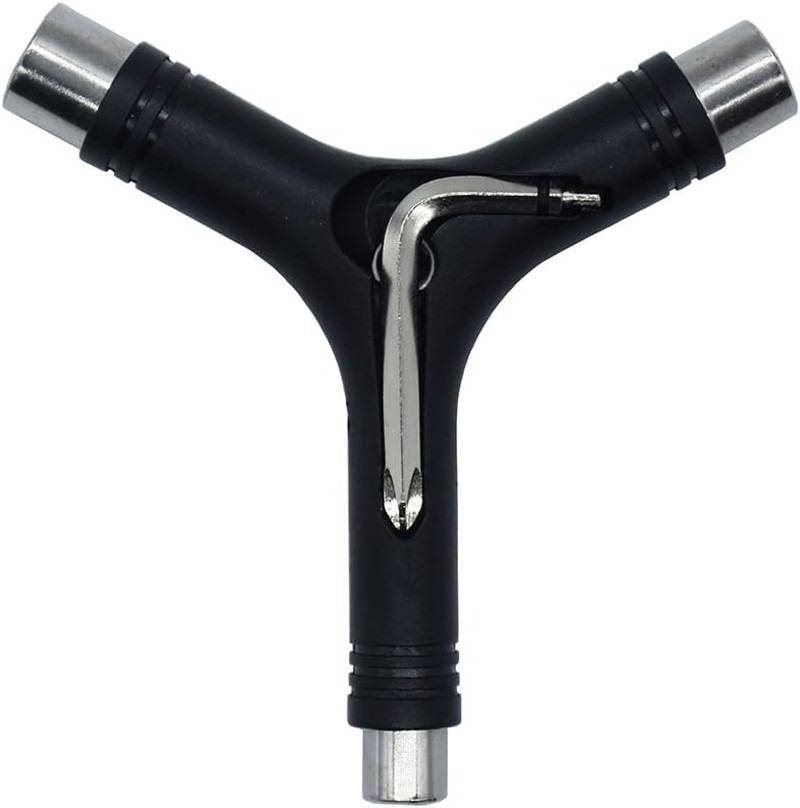 Black All-In-One Multifunctional Portable T-Tool&Y-Tool for Skateboard,All-In-On