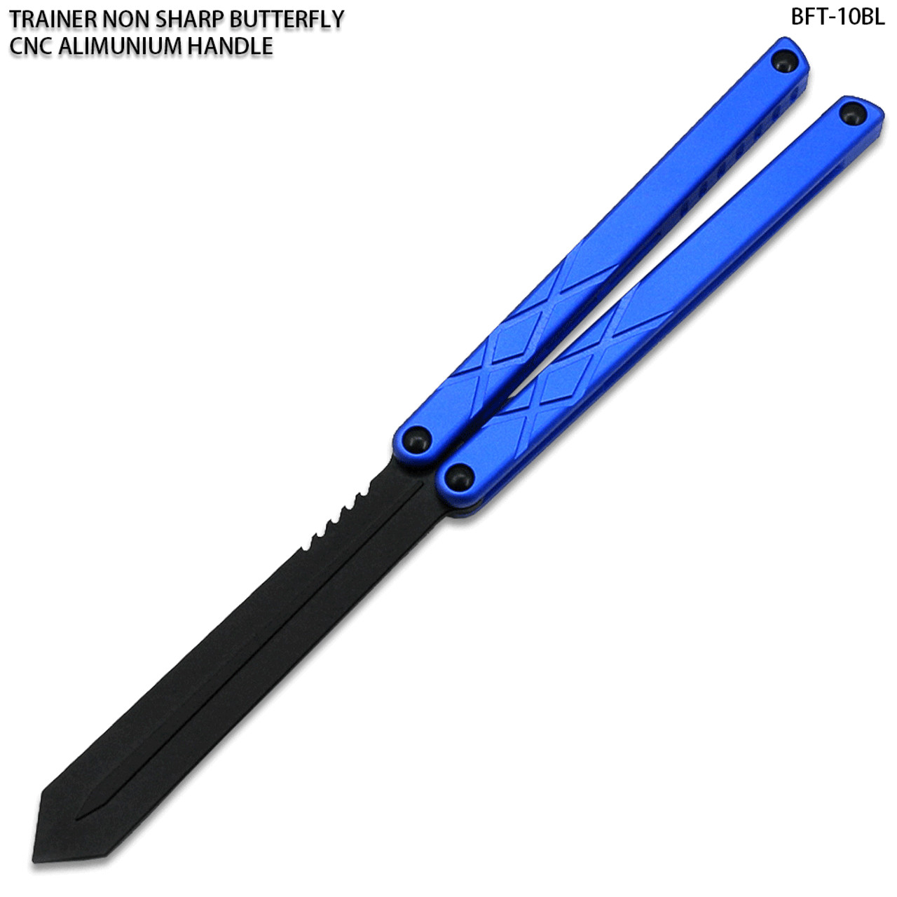 CNC Non-Sharp Professional Smooth Handle Trainer Tool Blue Spear Blade