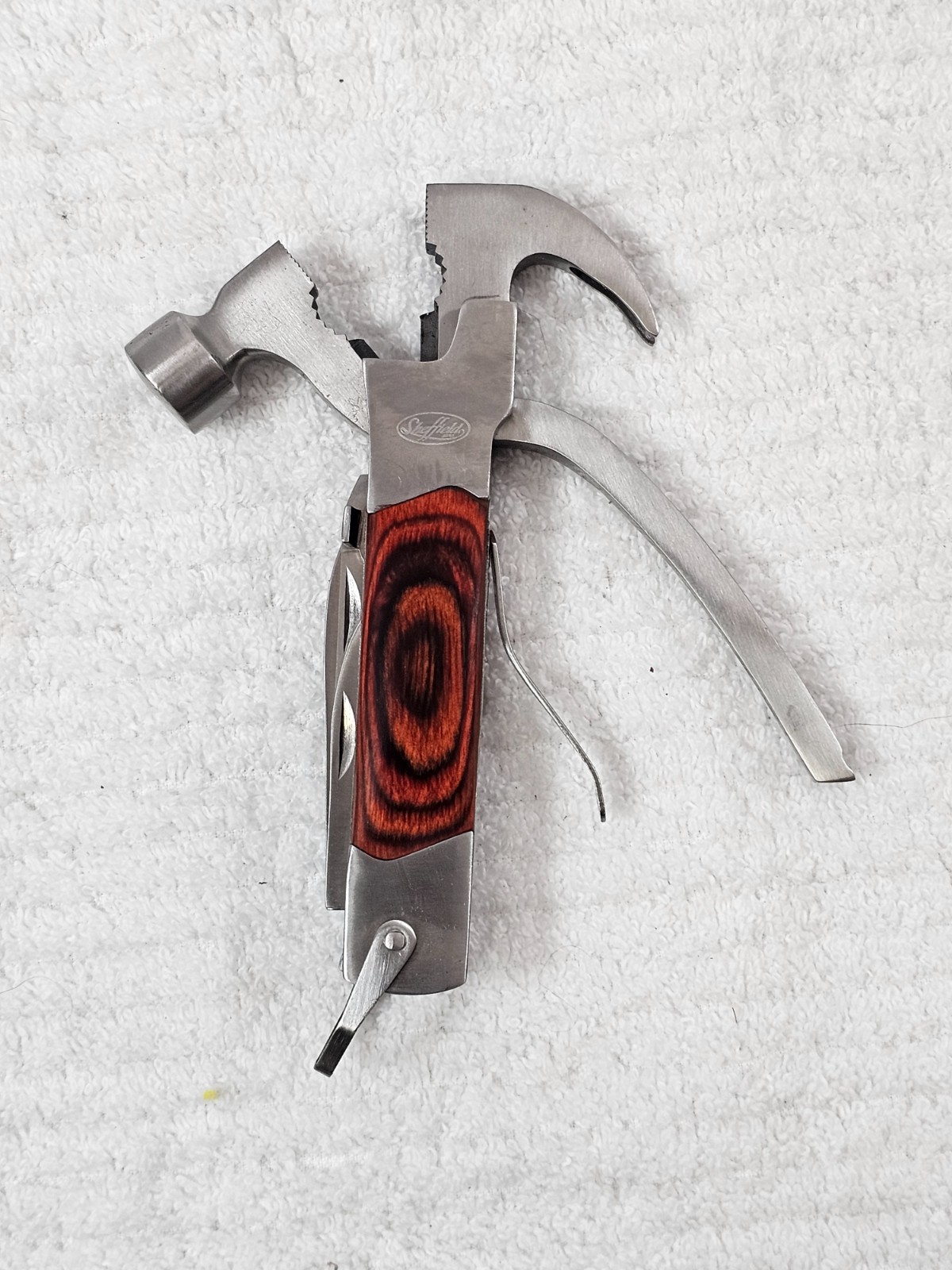 Sheffield 14-in-1 Multi Tool: Hammer Pliers Blade Knife Screwdrivers + More