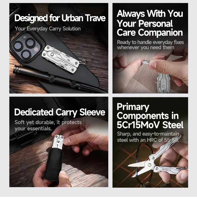 NEW Mini Multitool Portable Folding Multi Tool Compact Handheld Functional EDC