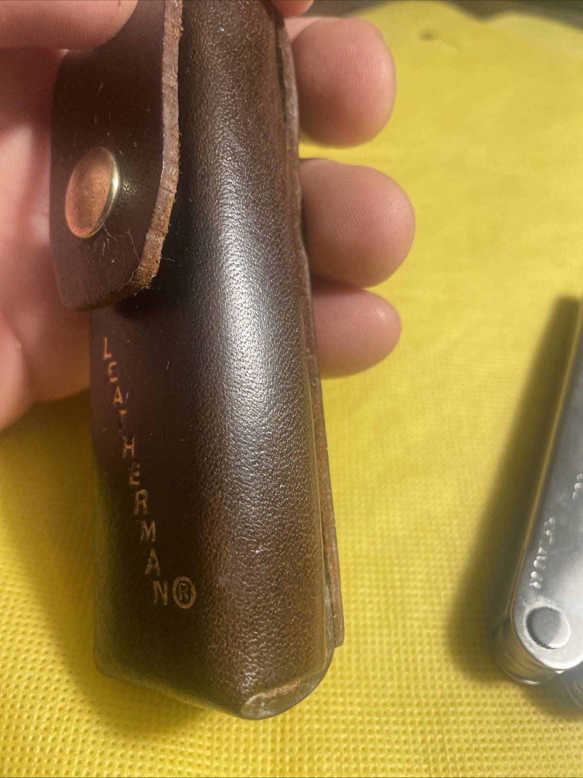 Vintage Genuine Original Leatherman Multitool Brown Leather Sheath Portland OR