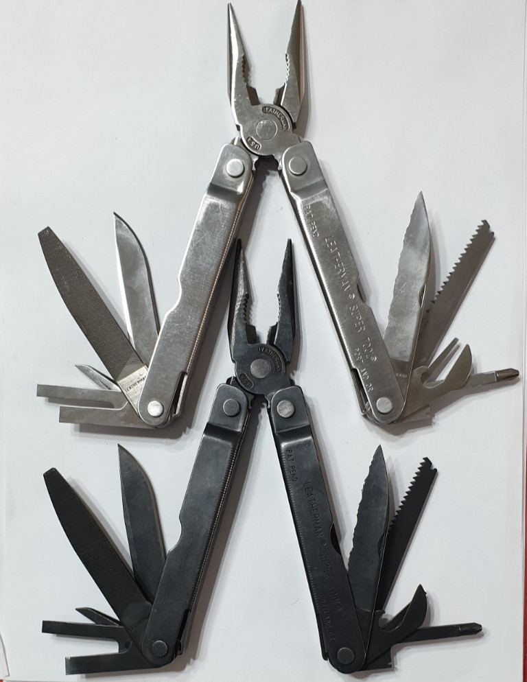 🔥 2X Leatherman 1998 Super Tool Gen1 Retired BO Black + Silver Rare Collectable