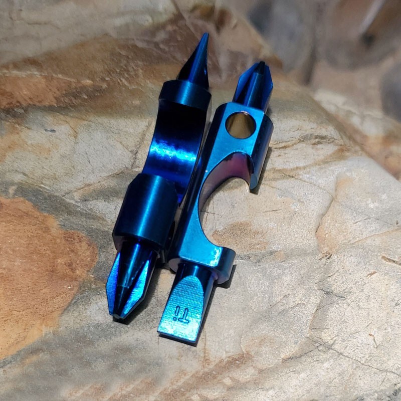 EDC Portable Titanium Multi Tools Bottle Opener Bolt Driver Screwdriver Keychain