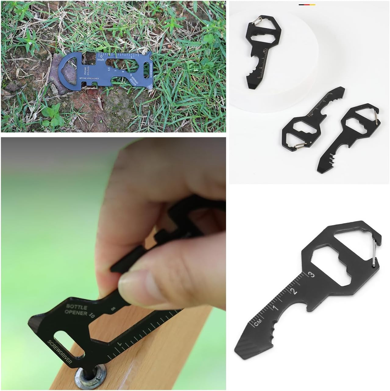 3 Pack Keychain Multitool Mini EDC Multitool Small Pocket Multi Tool Pry Bar Bot