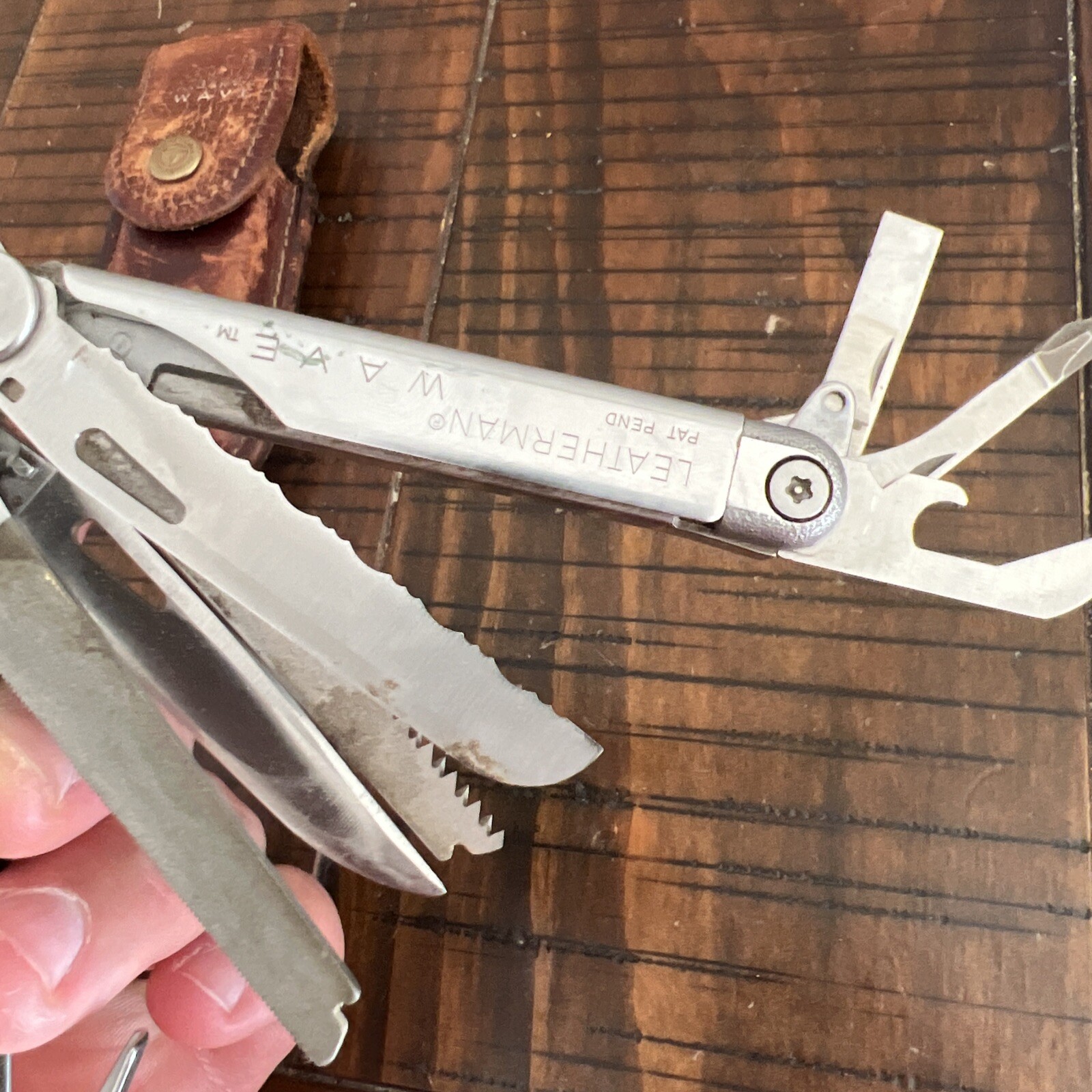 Leatherman Original Wave Leather Sheath Retired Collectable Pat Pend OG Rare New