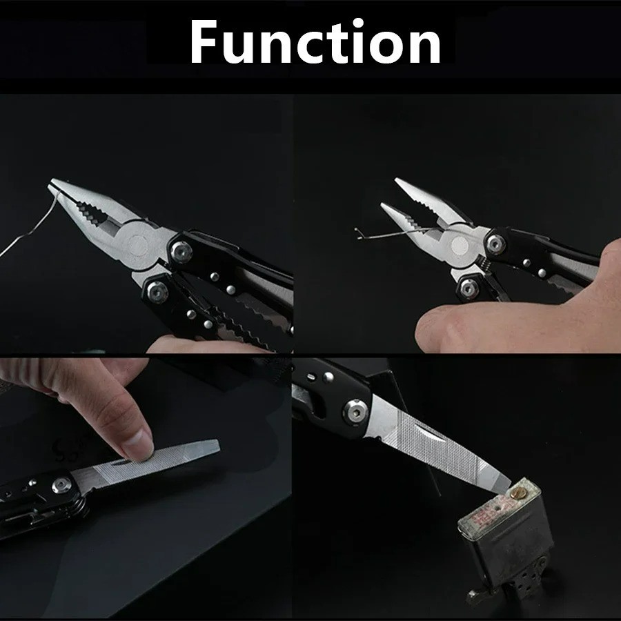 Camping Multitool Folding Knife Pliers Stainless Steel Survival Outdoor Tool
