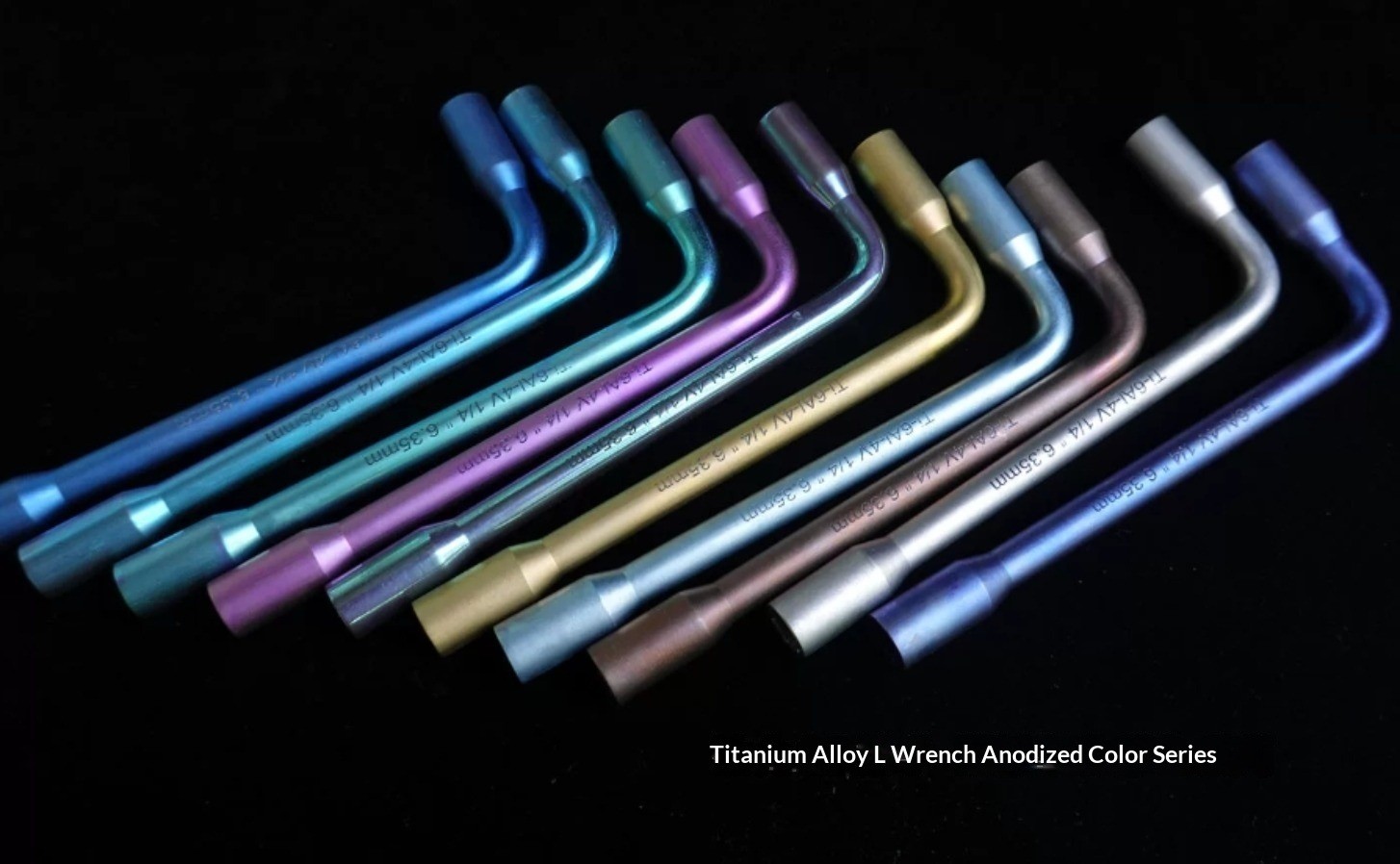 Vintage color Stone Washing Process TC4 Titanium Alloy L-Shaped Wrench EDC Tool