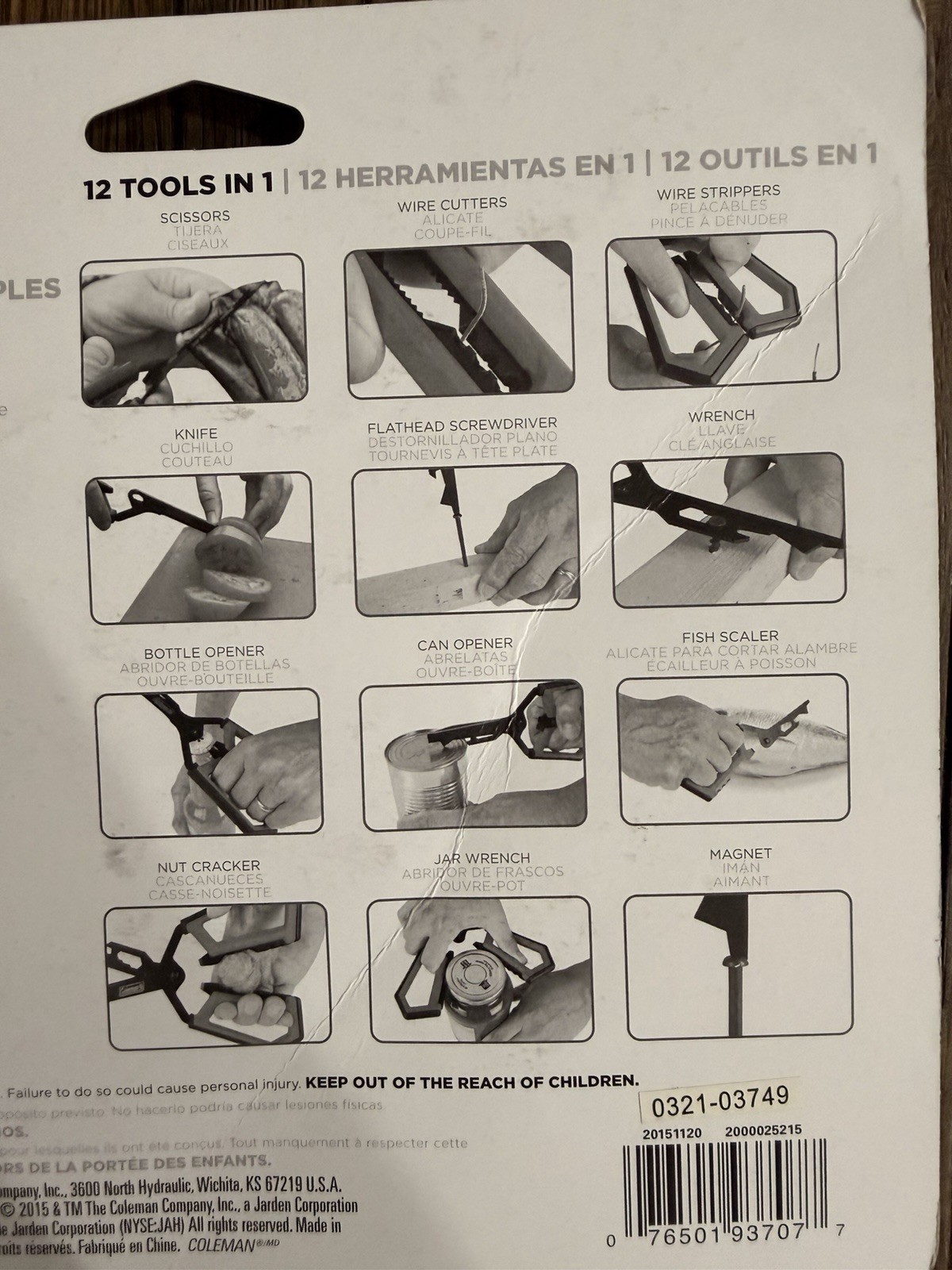 Coleman Multi-Use Scissors 12-in-1 Multi-Tool Black/Red 0321-03749