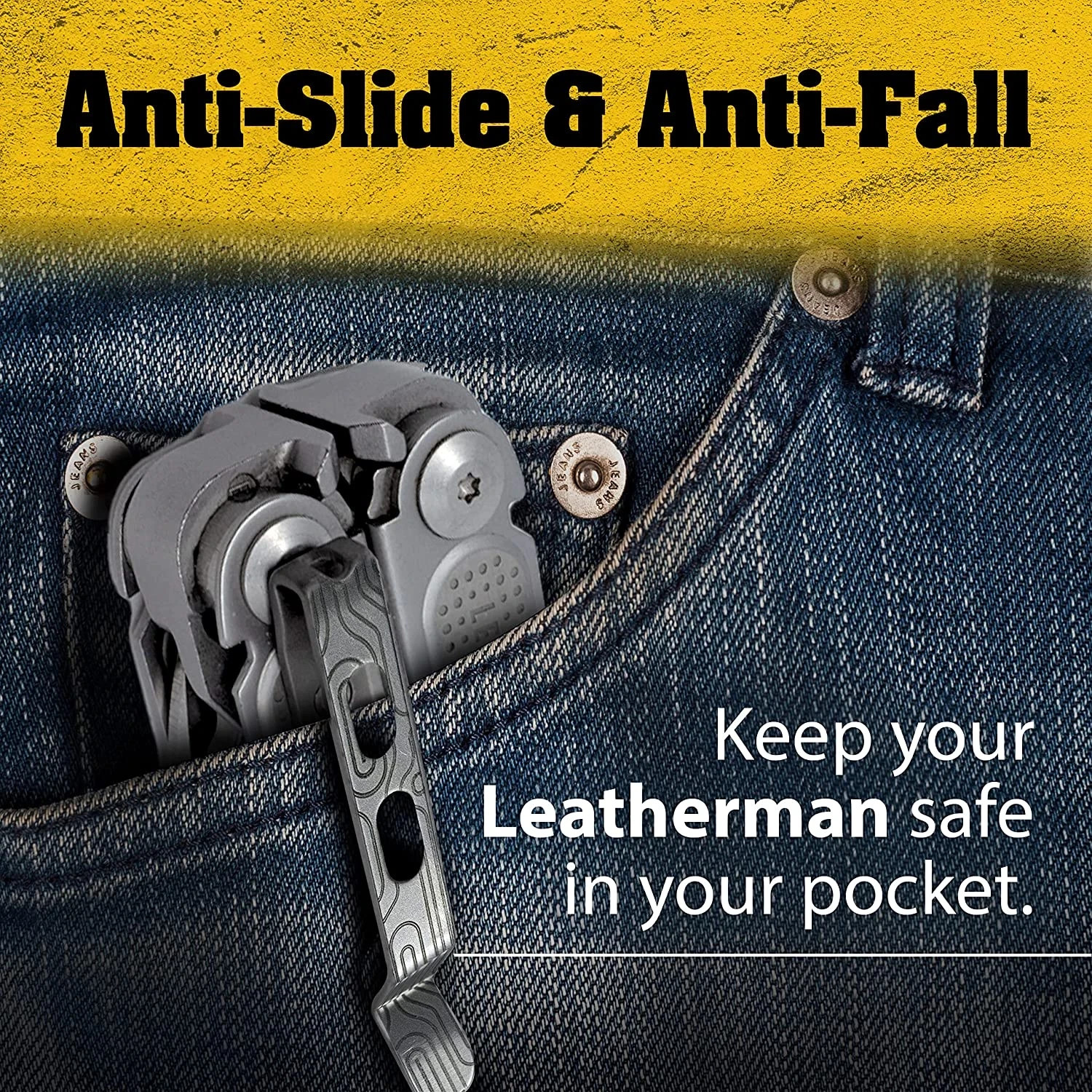 Pocket Clip for Leatherman Free, Bond & ARC – P2, P4, T2, T4, K2, K4 – Tit