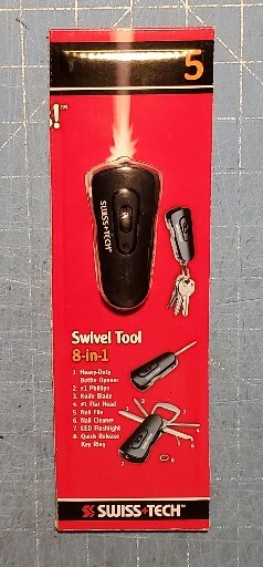 8 in 1 Swivel Tool, Mini Folding, Knife, Screwdrivers, Bottle Opener, Swiss+Tech