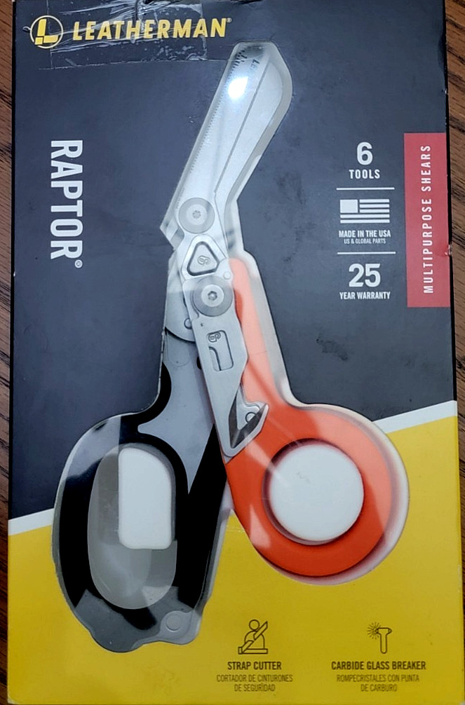 New Genuine Leatherman Raptor Rescue Emergency Shears NEW Orange / Black