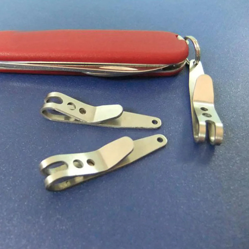 1-5PC Multitool Pocket Clip Stainless Steel Buckle Carabiner Key Ring