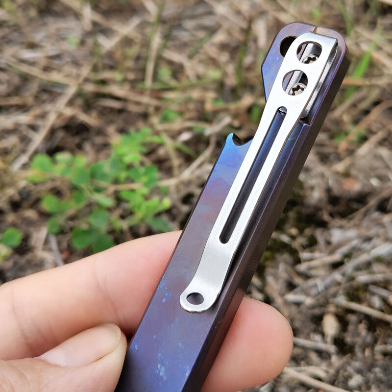 TC4 Titanium Crowbar Pocket Pry Bar Tool Bottle Opener Open Box Shark Cutter EDC