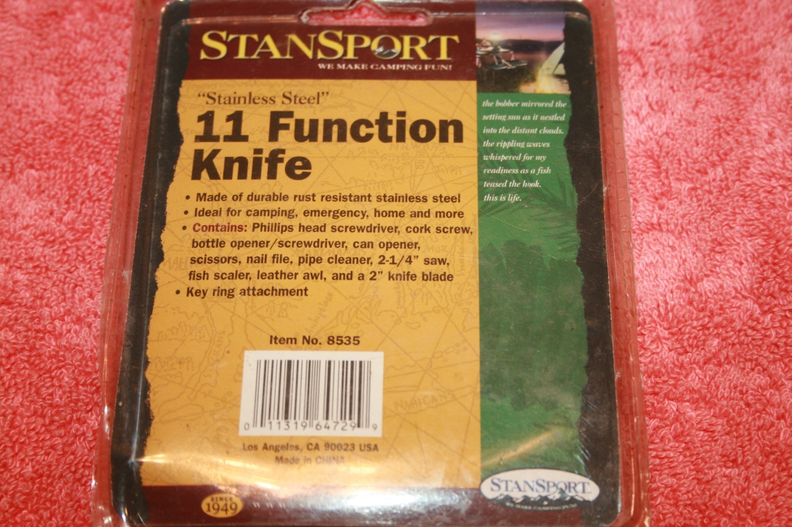 NOS Stansport 11 Function Pocket Knife Stainless Steel
