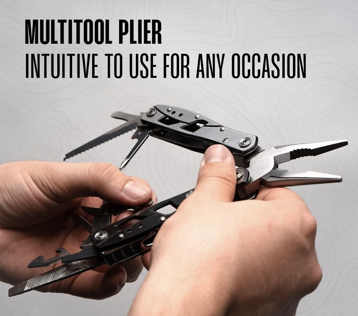Multitool Plier – 12 In 1 Stainless Steel Pocket Multi Tool With Durable Sheath