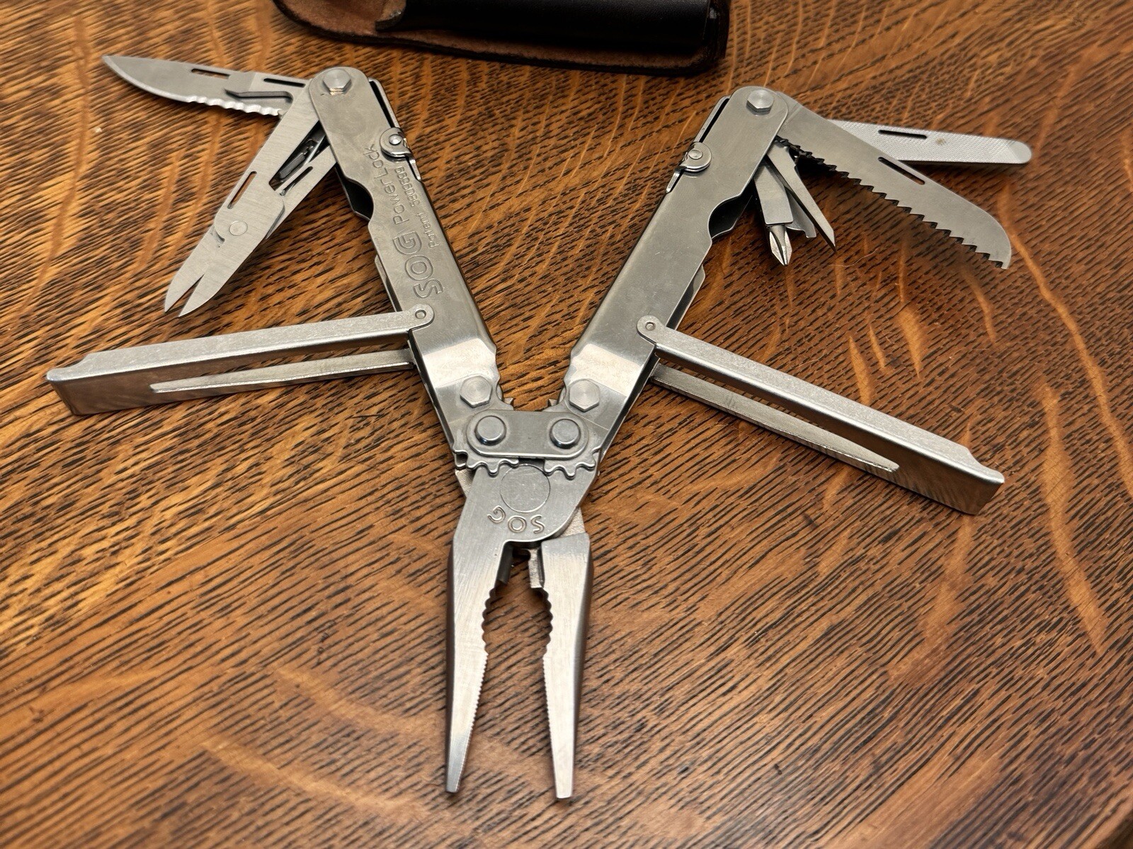 VINTAGE EARLY SOG POWER LOCK S60 UNUSED IN BOX/CASE MULTI TOOL KNIFE LYNNWOOD WA