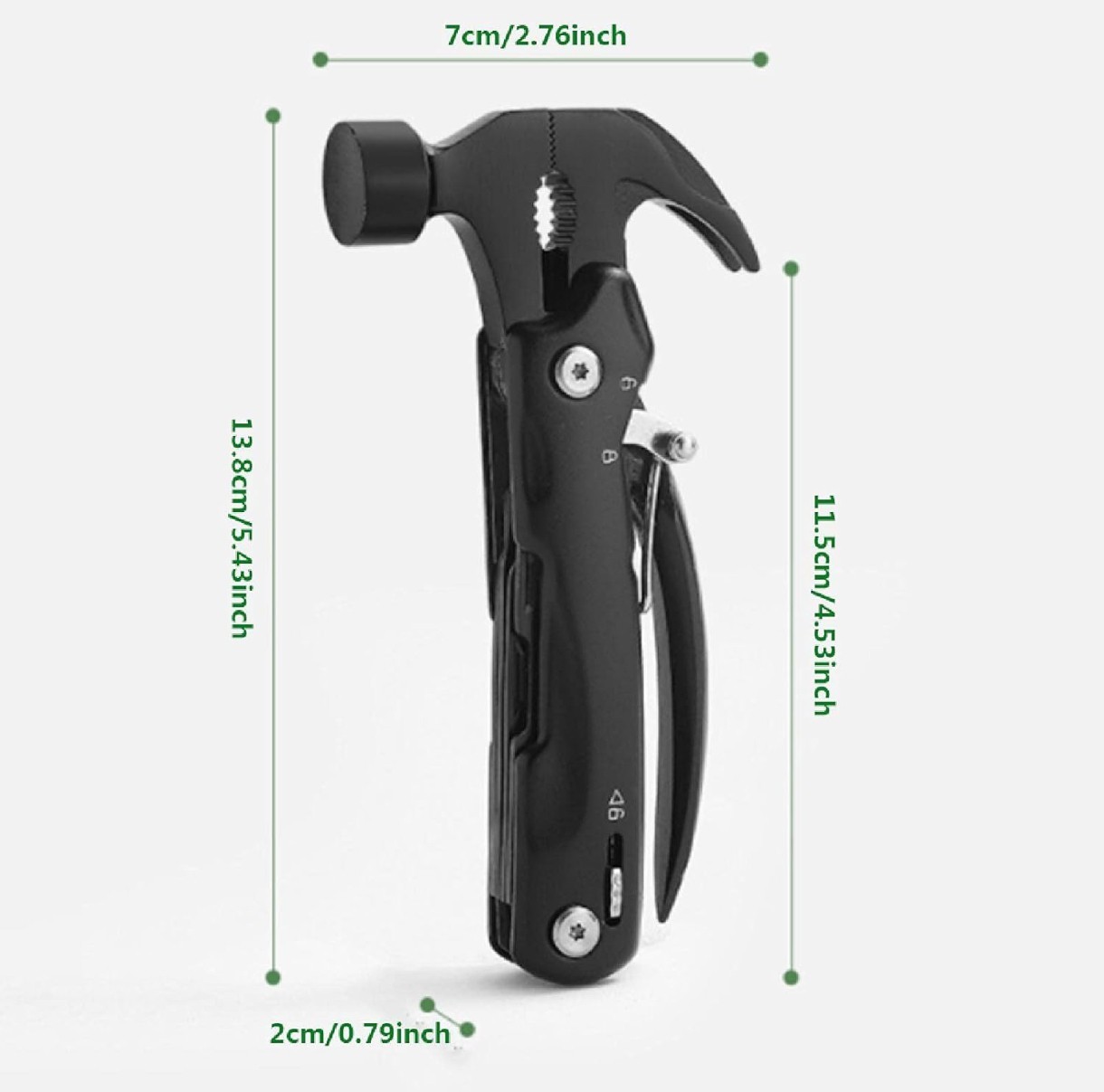 12in1 Multitool Hammer Pliers Knife Saw Stainless Steel Outdoor Camping Tool