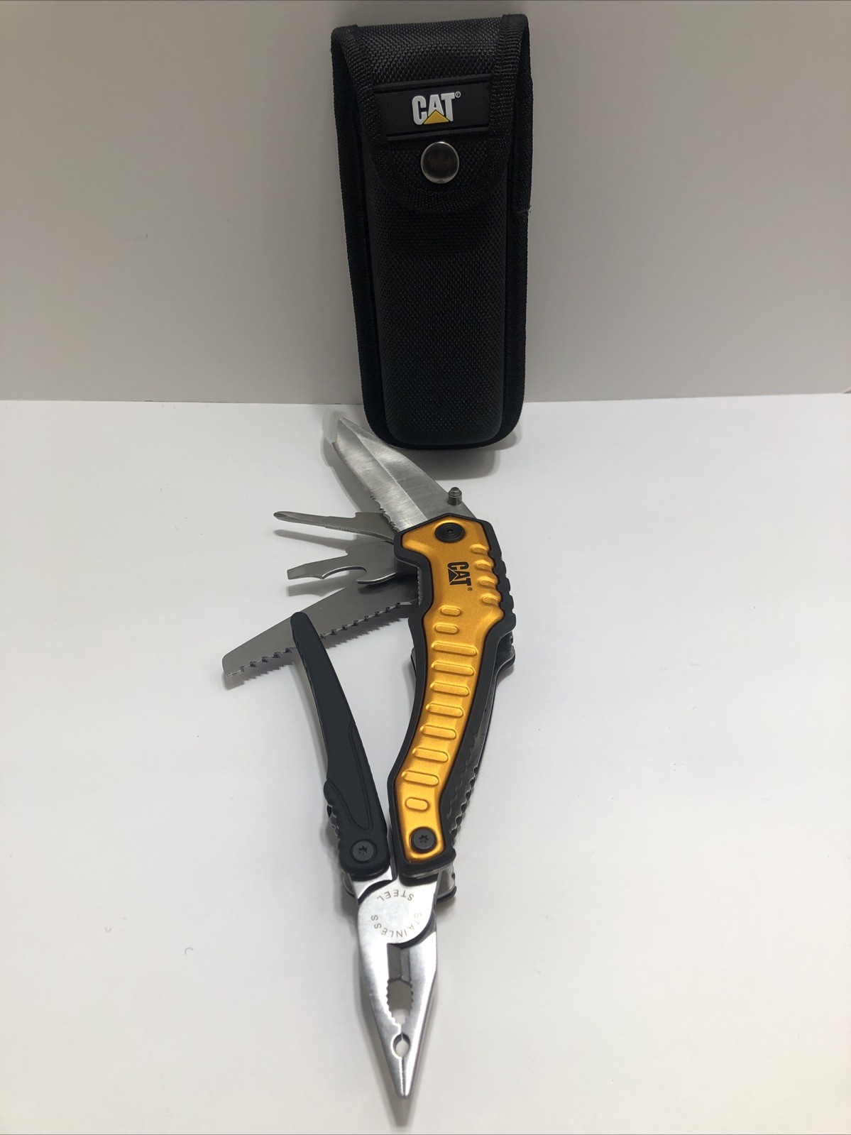 CAT XL 9-in-1 Multi-Tool Set, Stainless Steel Tools with Belt Loop Storage Pouch