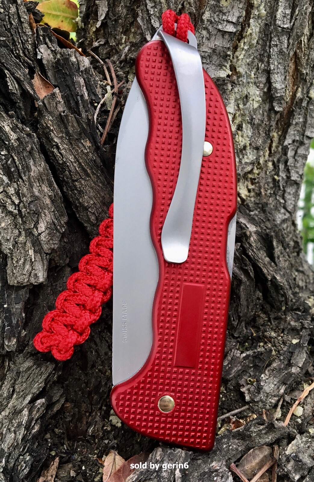 Swiss Army Knife Hunter Pro Clip & Lanyard, Red Alox, Victorinox, 0.9415.20 NIB