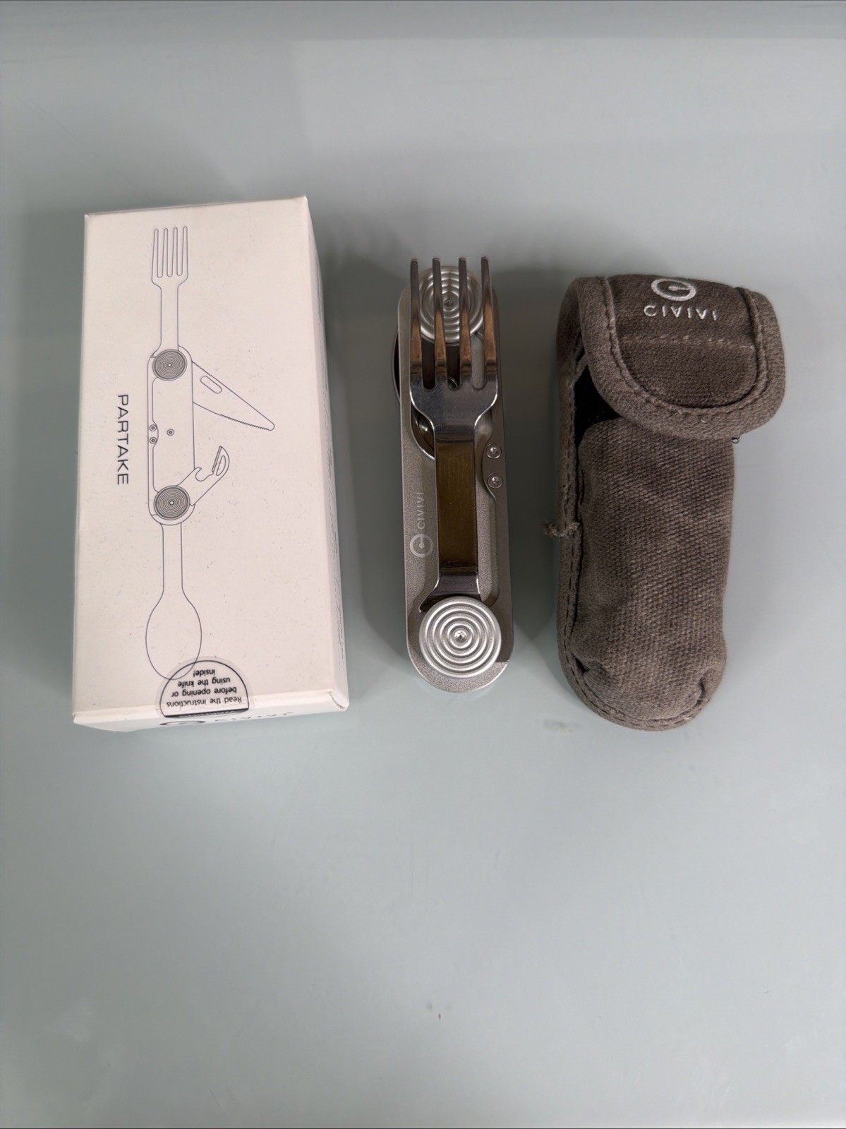 Civivi Partake Multi Tool Stainless Knife Fork Spoon Can Opener Aluminum Handles