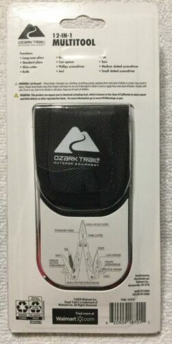 Ozark Trail 12-In-1Multi Tool Pliers,Wire Cutter,Saw, Knife W/Sheath in 3 Colors