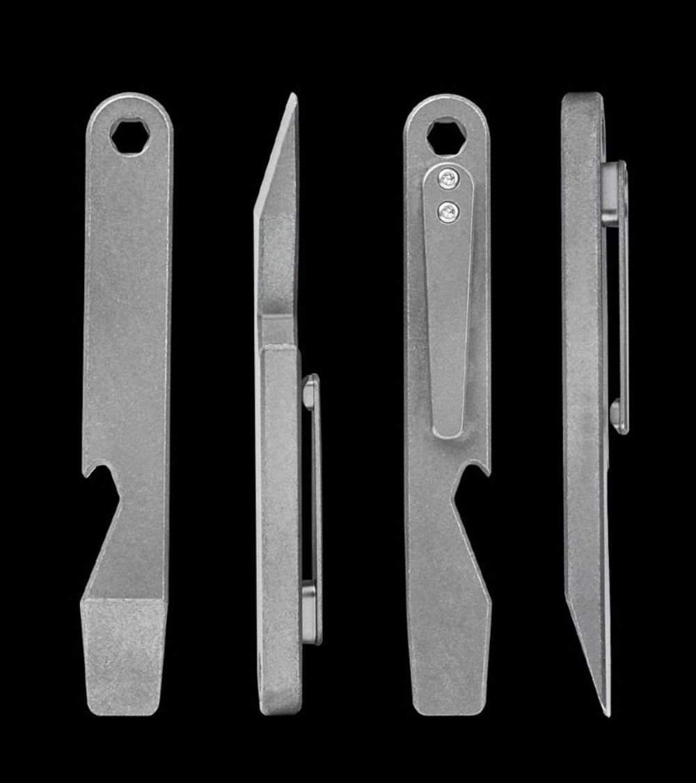 New Titanium Alloy Pocket Pry Bar Crowbar Opener Portable Outdoor EDC Multi Tool