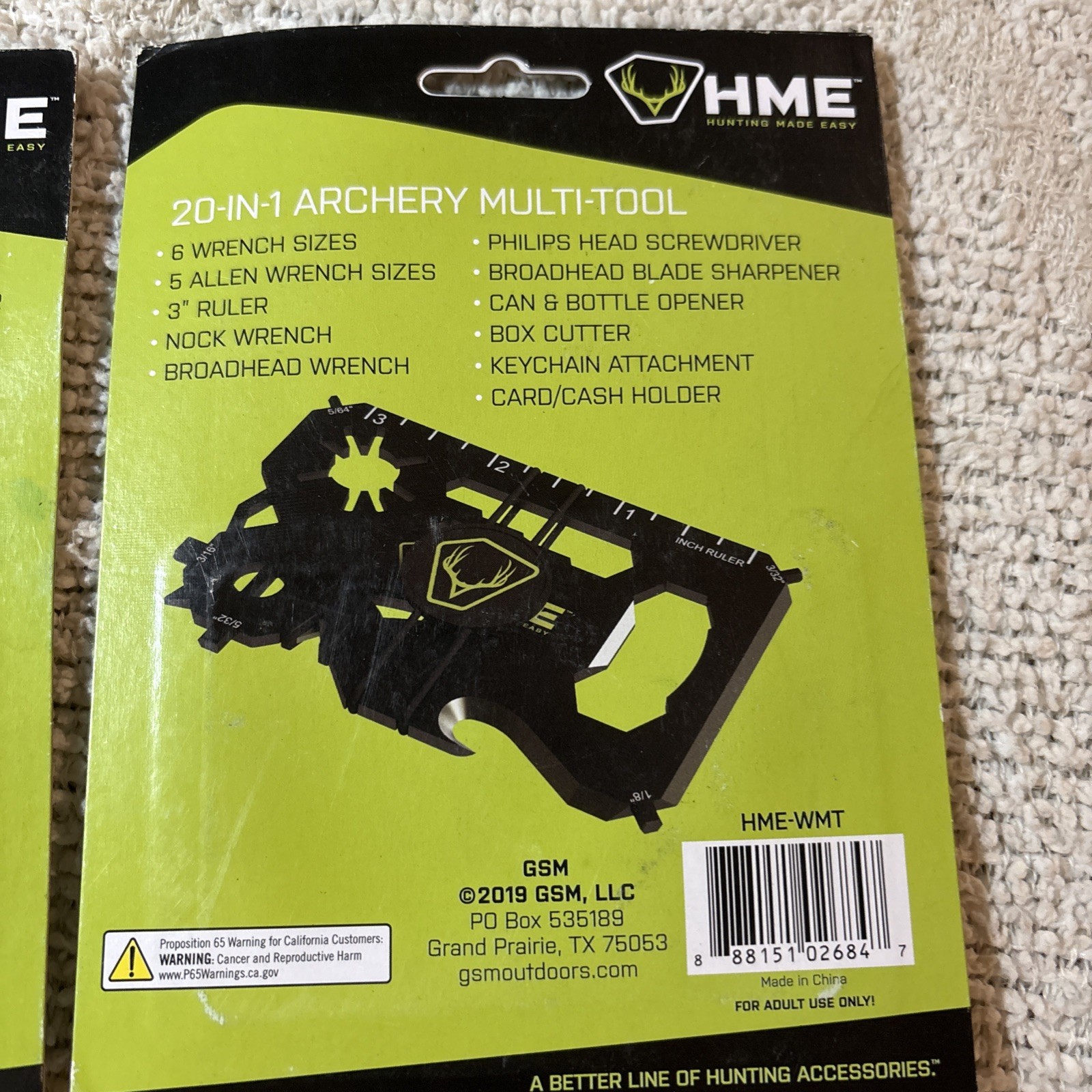 HME HME-WMT 20 In 1 Archery Multi-Tool NEW/SEALED – Lot Of 2