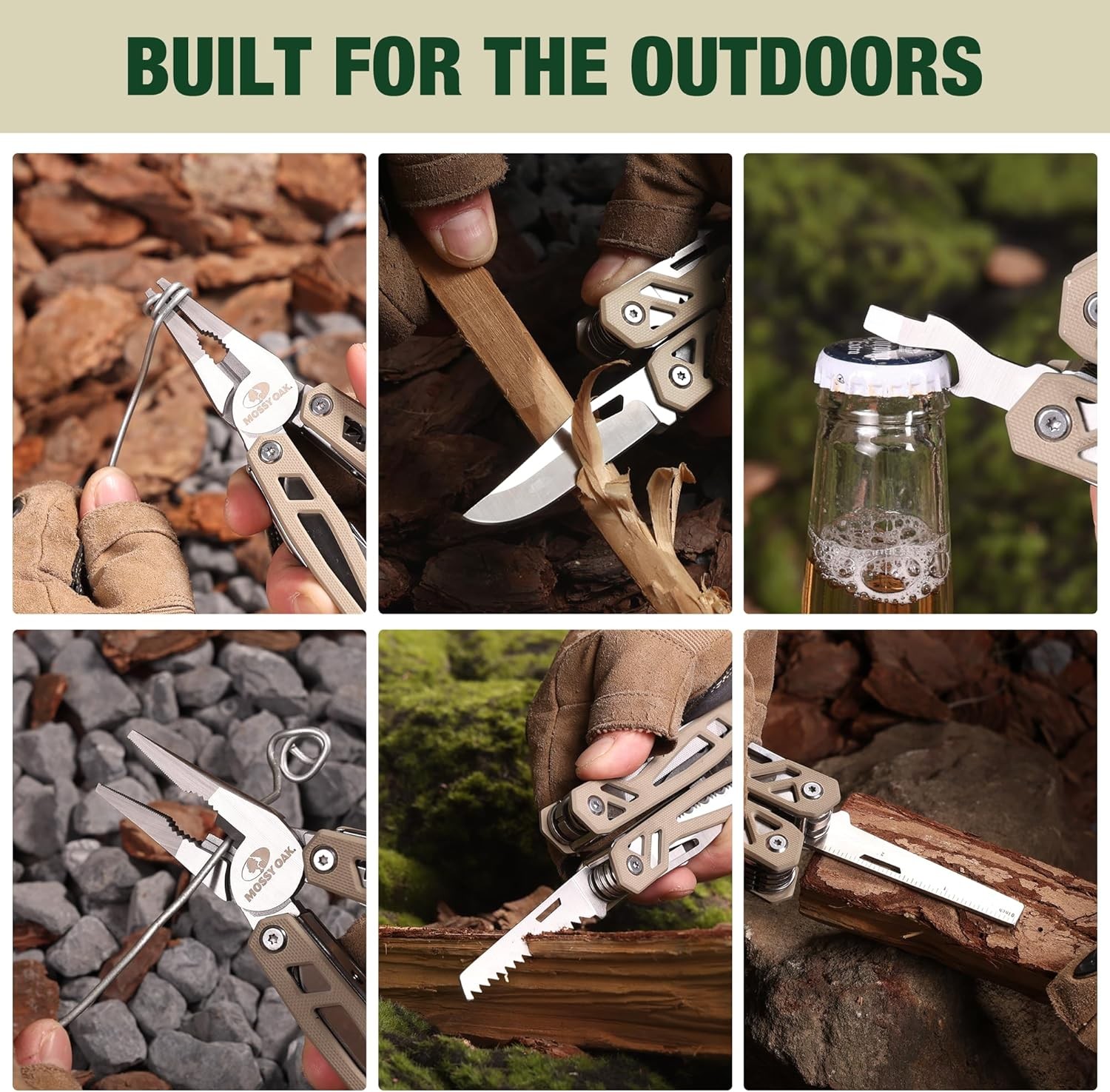 MOSSY OAK 22-in-1 Multitool Stainless Steel Plier Self-locking Knife Screwdriver
