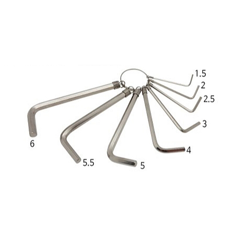 9PCS Hex Ring Type Multi Outdoor Pocket Tool Set Repair L-CS8R (1.5mm-6mm)
