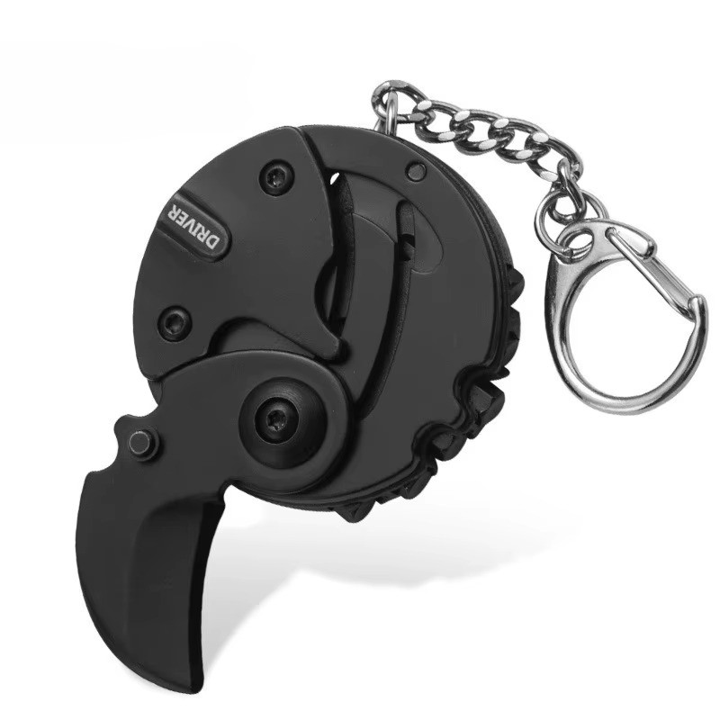 Multifunctional EDC Keychain Screwdriver Hexagon Coin Outdoor Pocket Tool