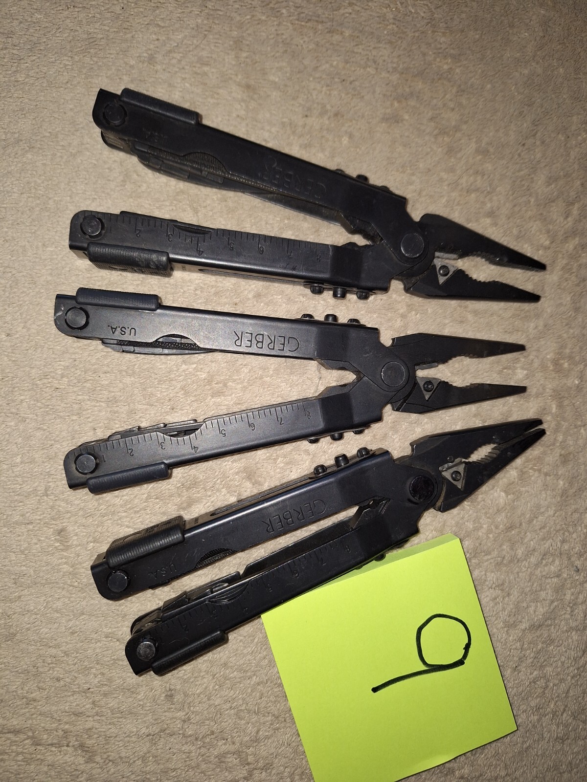 3 Black GERBER Multi Tools U.S.A. Camping Fishing Lot 9