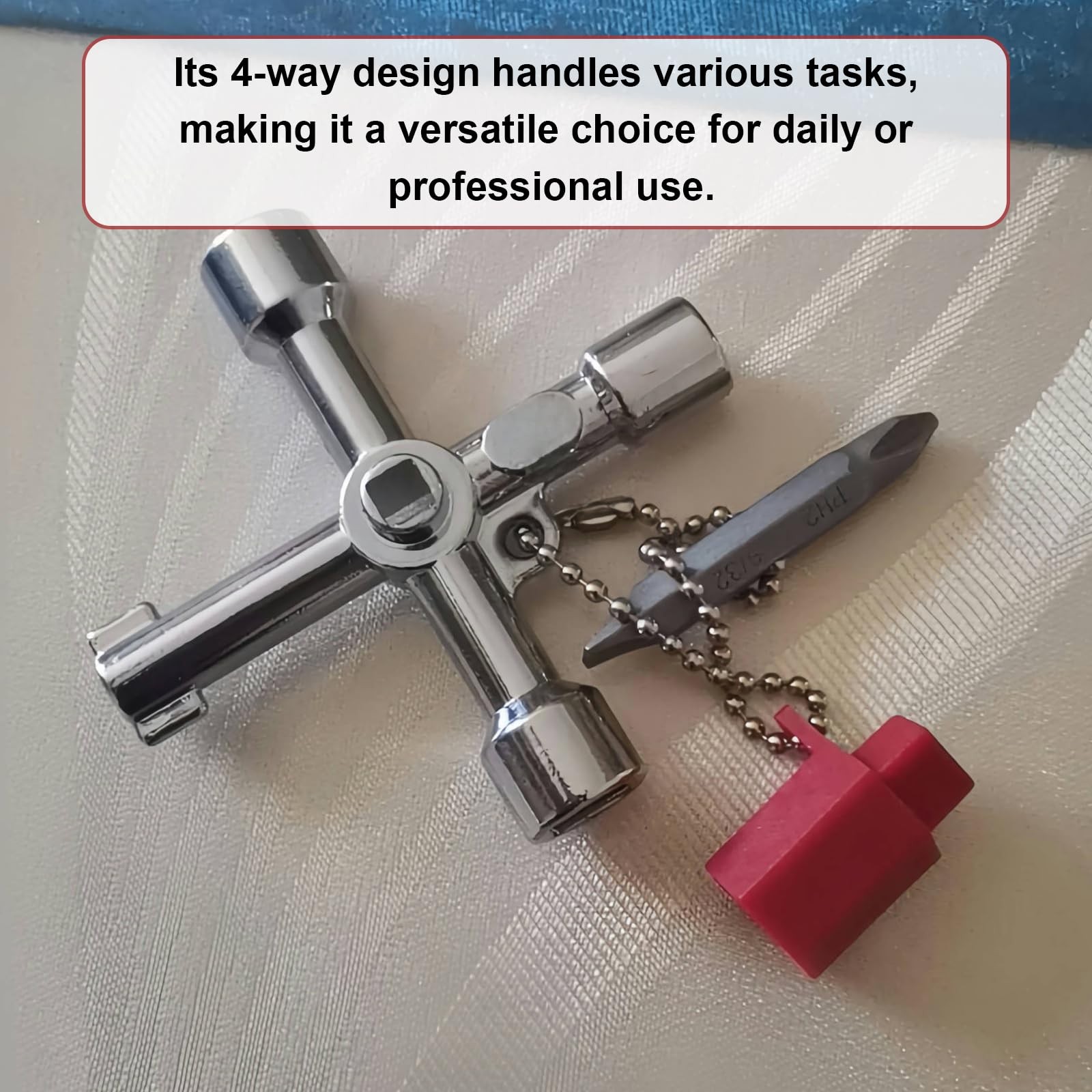 4 in 1 Universal Utilities Cross Water Key, 4 Way Multi-Functional Key with B…